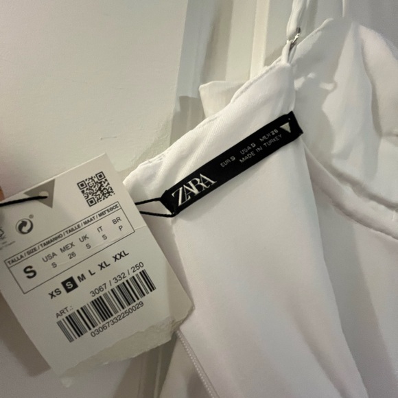 ZARA White Mini Corset Dress – Size Small – New With Tags - Picture 5 of 5
